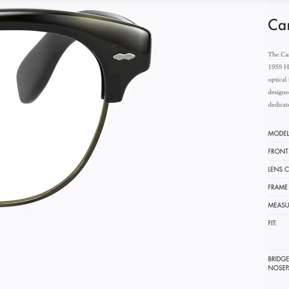 Oliver Peoples Cary Grant 2 Optical Frames in Emerald Bark MSRP$436 Great Gift - Picture 7 of 16